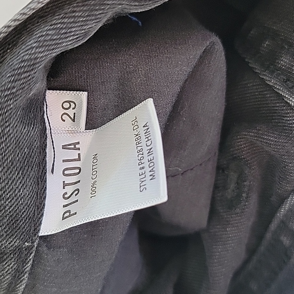 Pistola Alexa Black Flared Women's Jeans With Inside Split Hem Sz 29 - Picture 8 of 14